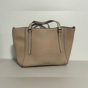 Nine West Shoulder Bag Purse Tan Faux Leather